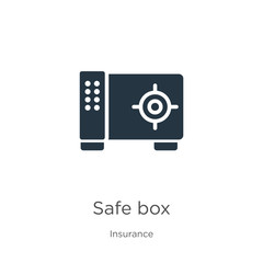 Safe box icon vector. Trendy flat safe box icon from insurance collection isolated on white background. Vector illustration can be used for web and mobile graphic design, logo, eps10