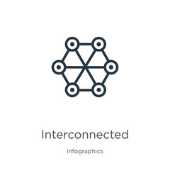Interconnected icon vector. Trendy flat interconnected icon from infographics collection isolated on white background. Vector illustration can be used for web and mobile graphic design, logo, eps10