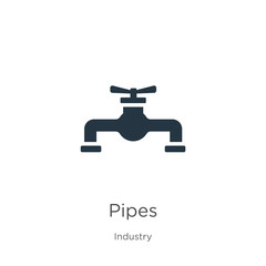 Pipes icon vector. Trendy flat pipes icon from industry collection isolated on white background. Vector illustration can be used for web and mobile graphic design, logo, eps10