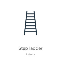 Step ladder icon vector. Trendy flat step ladder icon from industry collection isolated on white background. Vector illustration can be used for web and mobile graphic design, logo, eps10