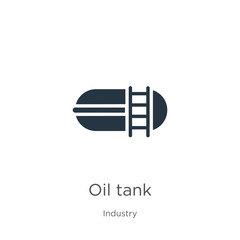 Oil tank icon vector. Trendy flat oil tank icon from industry collection isolated on white background. Vector illustration can be used for web and mobile graphic design, logo, eps10