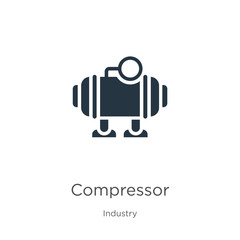 Compressor icon vector. Trendy flat compressor icon from industry collection isolated on white background. Vector illustration can be used for web and mobile graphic design, logo, eps10