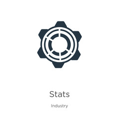 Stats icon vector. Trendy flat stats icon from industry collection isolated on white background. Vector illustration can be used for web and mobile graphic design, logo, eps10