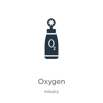 Oxygen icon vector. Trendy flat oxygen icon from industry collection isolated on white background. Vector illustration can be used for web and mobile graphic design, logo, eps10