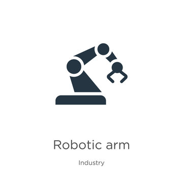 Robotic arm icon vector. Trendy flat robotic arm icon from industry collection isolated on white background. Vector illustration can be used for web and mobile graphic design, logo, eps10