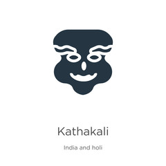 Kathakali icon vector. Trendy flat kathakali icon from india collection isolated on white background. Vector illustration can be used for web and mobile graphic design, logo, eps10
