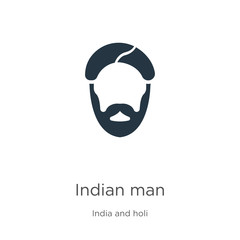 Indian man icon vector. Trendy flat indian man icon from india collection isolated on white background. Vector illustration can be used for web and mobile graphic design, logo, eps10
