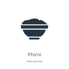 Phirni icon vector. Trendy flat phirni icon from india and holi collection isolated on white background. Vector illustration can be used for web and mobile graphic design, logo, eps10