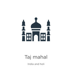 Taj mahal icon vector. Trendy flat taj mahal icon from india and holi collection isolated on white background. Vector illustration can be used for web and mobile graphic design, logo, eps10