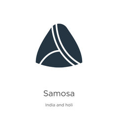 Samosa icon vector. Trendy flat samosa icon from india and holi collection isolated on white background. Vector illustration can be used for web and mobile graphic design, logo, eps10