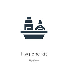 Naklejka premium Hygiene kit icon vector. Trendy flat hygiene kit icon from hygiene collection isolated on white background. Vector illustration can be used for web and mobile graphic design, logo, eps10