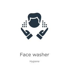 Face washer icon vector. Trendy flat face washer icon from hygiene collection isolated on white background. Vector illustration can be used for web and mobile graphic design, logo, eps10