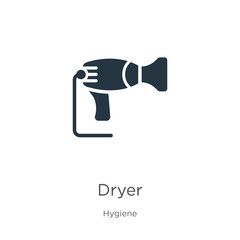 Dryer icon vector. Trendy flat dryer icon from hygiene collection isolated on white background. Vector illustration can be used for web and mobile graphic design, logo, eps10