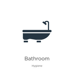 Bathroom icon vector. Trendy flat bathroom icon from hygiene collection isolated on white background. Vector illustration can be used for web and mobile graphic design, logo, eps10