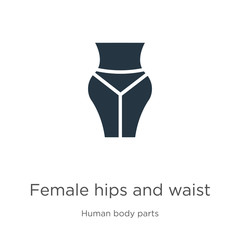 Female hips and waist icon vector. Trendy flat female hips and waist icon from human body parts collection isolated on white background. Vector illustration can be used for web and mobile graphic