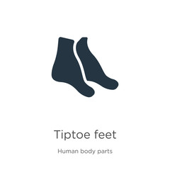 Tiptoe feet icon vector. Trendy flat tiptoe feet icon from human body parts collection isolated on white background. Vector illustration can be used for web and mobile graphic design, logo, eps10