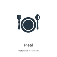 Meal icon vector. Trendy flat meal icon from hotel collection isolated on white background. Vector illustration can be used for web and mobile graphic design, logo, eps10