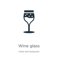Wine glass icon vector. Trendy flat wine glass icon from hotel and restaurant collection isolated on white background. Vector illustration can be used for web and mobile graphic design, logo, eps10