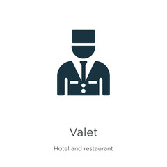 Valet icon vector. Trendy flat valet icon from hotel and restaurant collection isolated on white background. Vector illustration can be used for web and mobile graphic design, logo, eps10