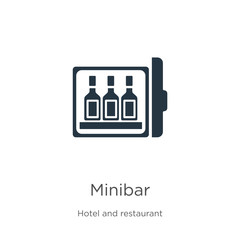 Minibar icon vector. Trendy flat minibar icon from hotel and restaurant collection isolated on white background. Vector illustration can be used for web and mobile graphic design, logo, eps10