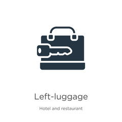 Left-luggage icon vector. Trendy flat left-luggage icon from hotel and restaurant collection isolated on white background. Vector illustration can be used for web and mobile graphic design, logo,