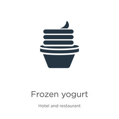 Frozen yogurt icon vector. Trendy flat frozen yogurt icon from hotel and restaurant collection isolated on white background. Vector illustration can be used for web and mobile graphic design, logo,