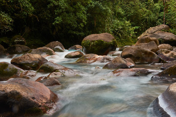 Naklejka na ściany i meble Celeste River in Tenorio Volcano National Park, Costa Rica