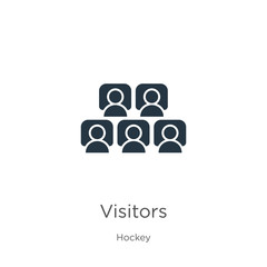 Fototapeta na wymiar Visitors icon vector. Trendy flat visitors icon from hockey collection isolated on white background. Vector illustration can be used for web and mobile graphic design, logo, eps10