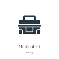 Medical kit icon vector. Trendy flat medical kit icon from hockey collection isolated on white background. Vector illustration can be used for web and mobile graphic design, logo, eps10