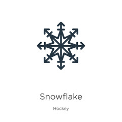 Snowflake icon vector. Trendy flat snowflake icon from hockey collection isolated on white background. Vector illustration can be used for web and mobile graphic design, logo, eps10