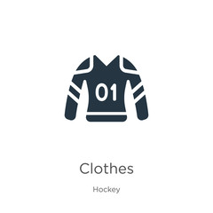 Clothes icon vector. Trendy flat clothes icon from hockey collection isolated on white background. Vector illustration can be used for web and mobile graphic design, logo, eps10