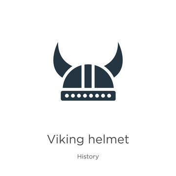 Viking helmet icon vector. Trendy flat viking helmet icon from history collection isolated on white background. Vector illustration can be used for web and mobile graphic design, logo, eps10
