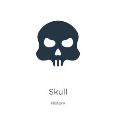 Skull icon vector. Trendy flat skull icon from history collection isolated on white background. Vector illustration can be used for web and mobile graphic design, logo, eps10