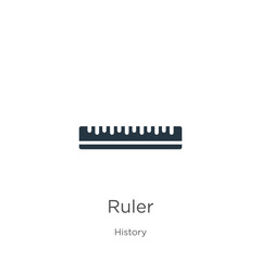 Ruler icon vector. Trendy flat ruler icon from history collection isolated on white background. Vector illustration can be used for web and mobile graphic design, logo, eps10