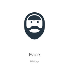 Face icon vector. Trendy flat face icon from history collection isolated on white background. Vector illustration can be used for web and mobile graphic design, logo, eps10