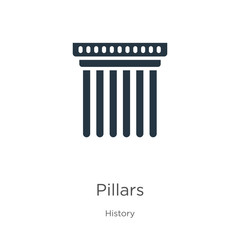 Pillars icon vector. Trendy flat pillars icon from history collection isolated on white background. Vector illustration can be used for web and mobile graphic design, logo, eps10