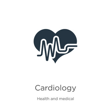 Cardiology icon vector. Trendy flat cardiology icon from health and medical collection isolated on white background. Vector illustration can be used for web and mobile graphic design, logo, eps10