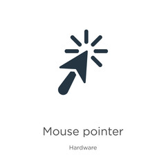 Mouse pointer icon vector. Trendy flat mouse pointer icon from hardware collection isolated on white background. Vector illustration can be used for web and mobile graphic design, logo, eps10