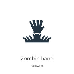 Zombie hand icon vector. Trendy flat zombie hand icon from halloween collection isolated on white background. Vector illustration can be used for web and mobile graphic design, logo, eps10