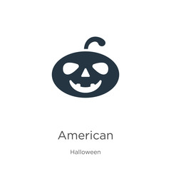 American icon vector. Trendy flat american icon from halloween collection isolated on white background. Vector illustration can be used for web and mobile graphic design, logo, eps10