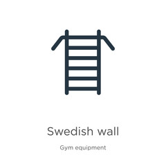 Swedish wall icon vector. Trendy flat swedish wall icon from gym and fitness collection isolated on white background. Vector illustration can be used for web and mobile graphic design, logo, eps10