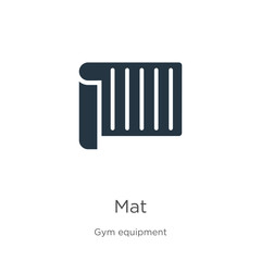 Mat icon vector. Trendy flat mat icon from gym equipment collection isolated on white background. Vector illustration can be used for web and mobile graphic design, logo, eps10
