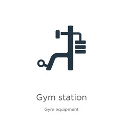 Gym station icon vector. Trendy flat gym station icon from gym equipment collection isolated on white background. Vector illustration can be used for web and mobile graphic design, logo, eps10