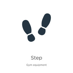 Step icon vector. Trendy flat step icon from gym equipment collection isolated on white background. Vector illustration can be used for web and mobile graphic design, logo, eps10