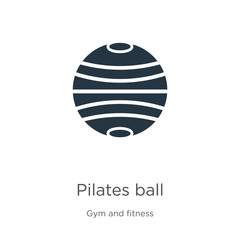Pilates ball icon vector. Trendy flat pilates ball icon from gym and fitness collection isolated on white background. Vector illustration can be used for web and mobile graphic design, logo, eps10