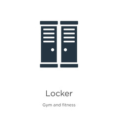 Locker icon vector. Trendy flat locker icon from gym and fitness collection isolated on white background. Vector illustration can be used for web and mobile graphic design, logo, eps10