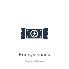 Energy snack icon vector. Trendy flat energy snack icon from gym and fitness collection isolated on white background. Vector illustration can be used for web and mobile graphic design, logo, eps10