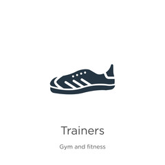 Trainers icon vector. Trendy flat trainers icon from gym and fitness collection isolated on white background. Vector illustration can be used for web and mobile graphic design, logo, eps10