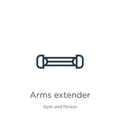 Arms extender icon vector. Trendy flat arms extender icon from gym and fitness collection isolated on white background. Vector illustration can be used for web and mobile graphic design, logo, eps10