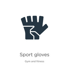 Sport gloves icon vector. Trendy flat sport gloves icon from gym and fitness collection isolated on white background. Vector illustration can be used for web and mobile graphic design, logo, eps10